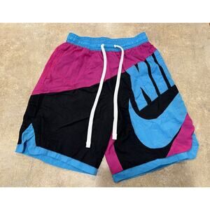 Nike Windbreaker Shorts Colorblock Medium Vintage 90's Big Logo Spellout Pink